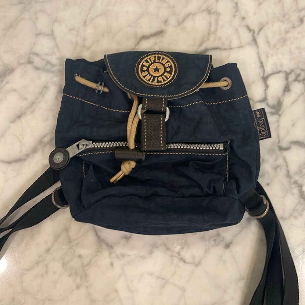 Kipling Navy blue mini backpack